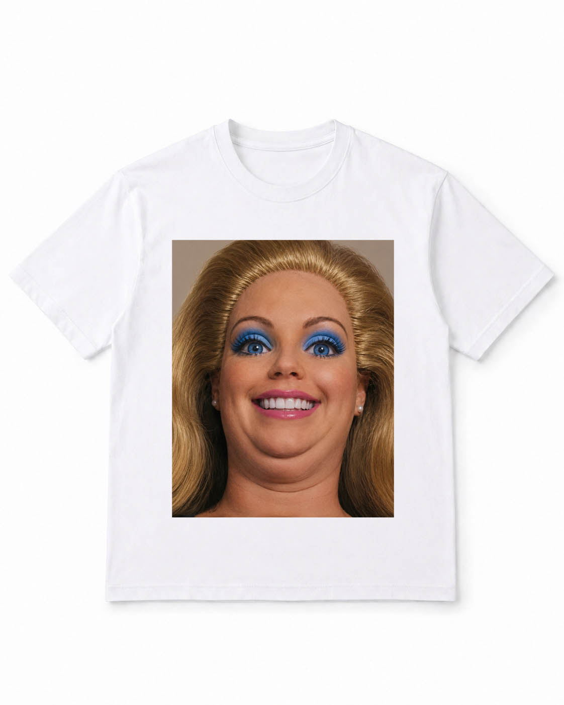 Meme Doll T-Shirt with Funny Doll Face Print – 100% Cotton