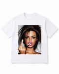 Meme Doll T-Shirt with Smoking Attitude & Bold Gesture – 100% Cotton