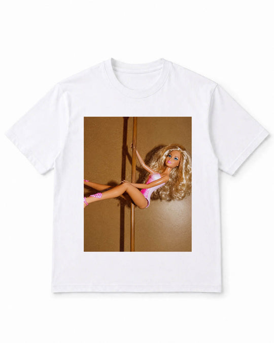 Meme-Puppen-T-Shirt mit Pole-Dance-Barbie-Vibes – 100 % Baumwolle