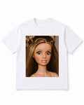 Meme Doll T-Shirt with Vintage Doll Close-Up Portrait – 100% Cotton