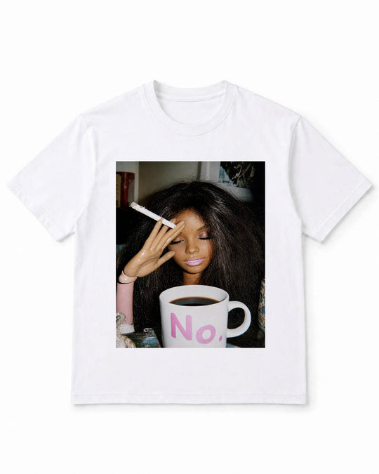 Meme-Puppen-T-Shirt „Erst Kaffee, alles andere später“ – 100 % Baumwolle