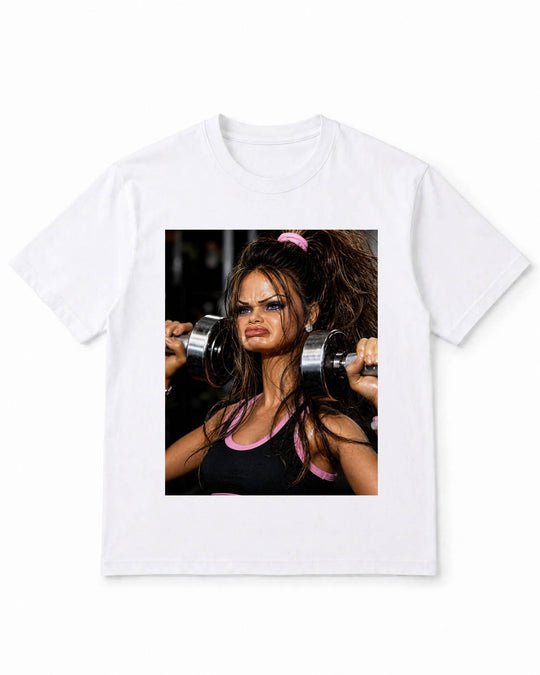 Meme-Puppen-T-Shirt mit kämpfendem Fitnessstudio-Puppengesicht – 100 % Baumwolle