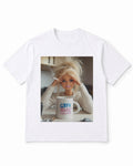 Meme Doll T-Shirt with Morning Coffee Survival Mood – 100% Cotton