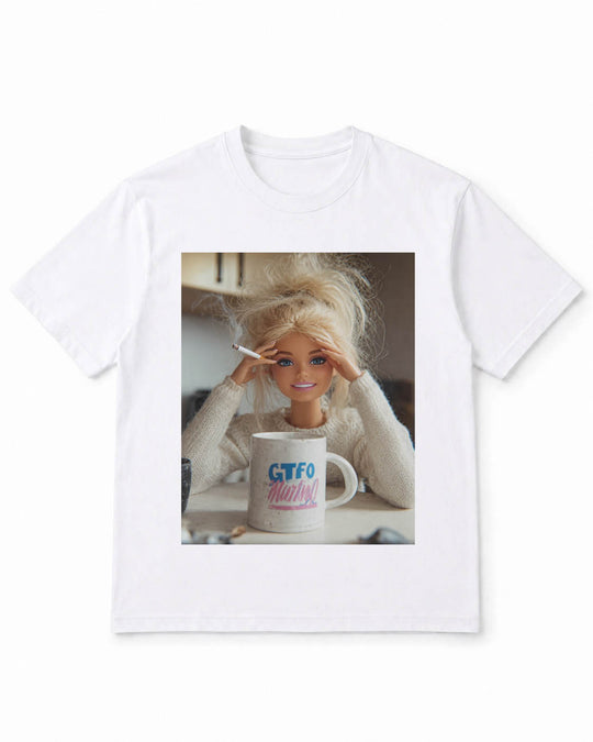 Meme-Puppen-T-Shirt mit Morgenkaffee-Überlebensmodus – 100 % Baumwolle