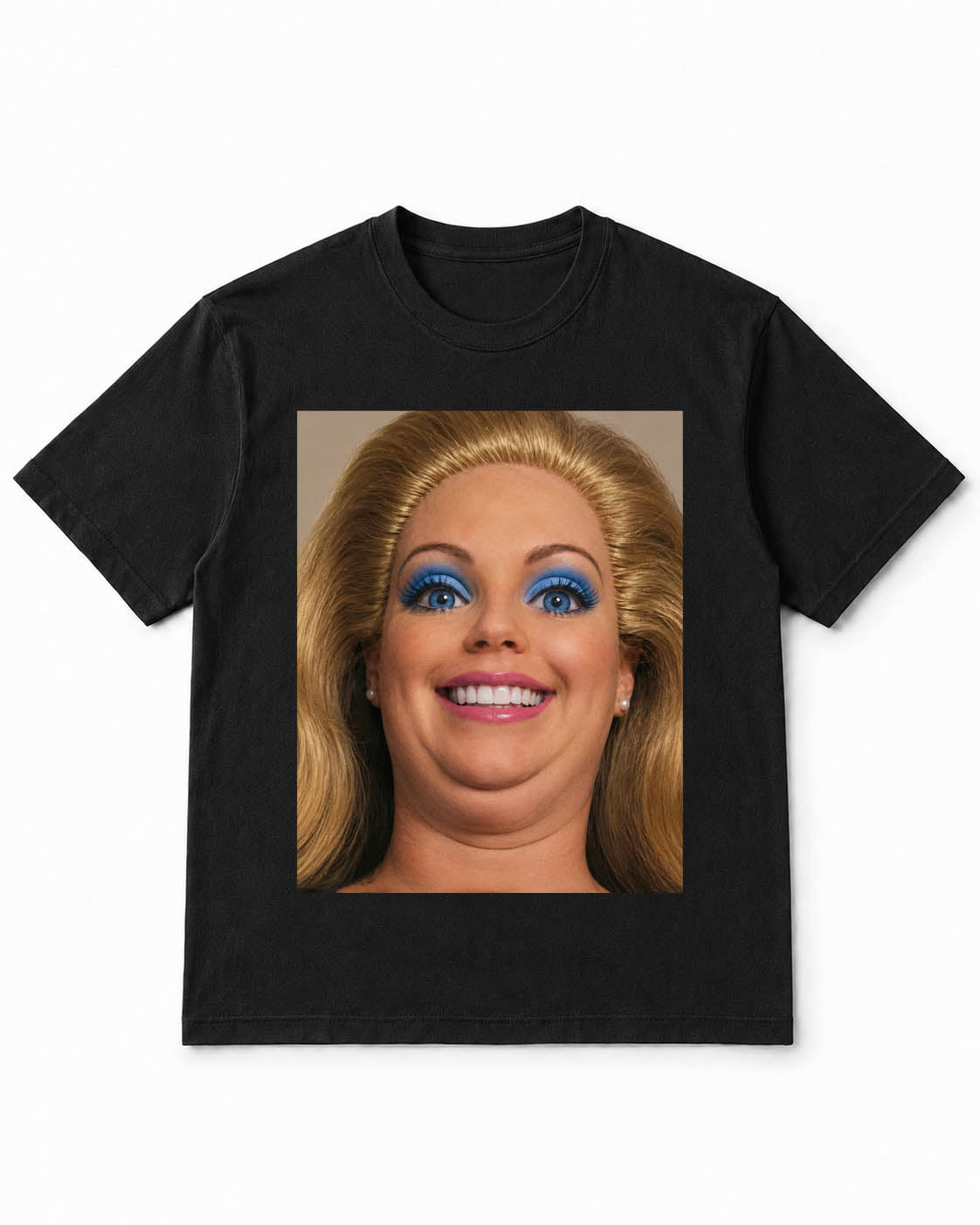Meme Doll T-Shirt with Funny Doll Face Print – 100% Cotton