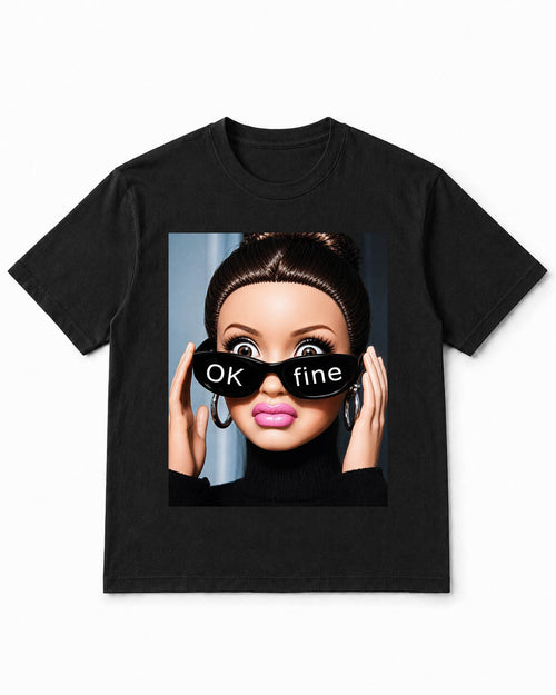 Meme Doll T-Shirt with "OK Fine Sunglasses Meme" – 100% Cotton