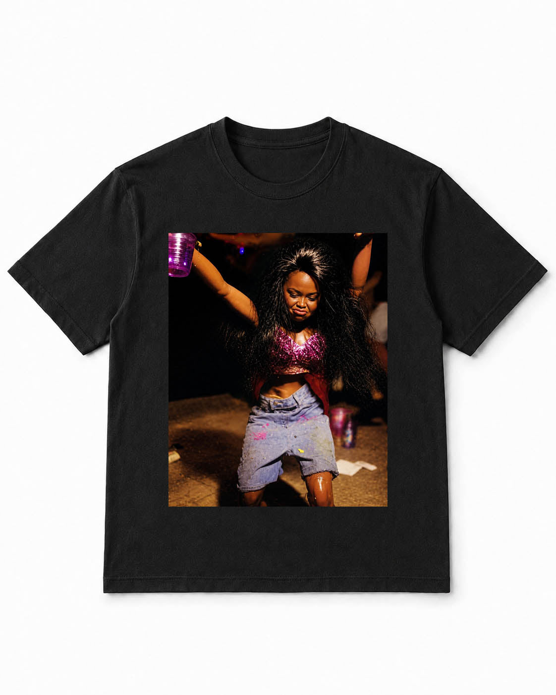 Meme Doll T-Shirt with Party Dance Floor Energy Print – 100% Cotton