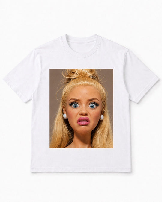 Meme-Puppen-T-Shirt mit lustigem angewidertem Puppenmotiv – 100 % Baumwolle