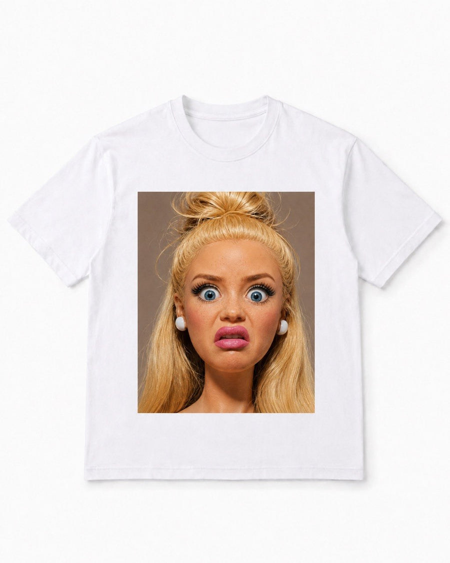 Meme-Puppen-T-Shirt mit lustigem angewidertem Puppenmotiv – 100 % Baumwolle