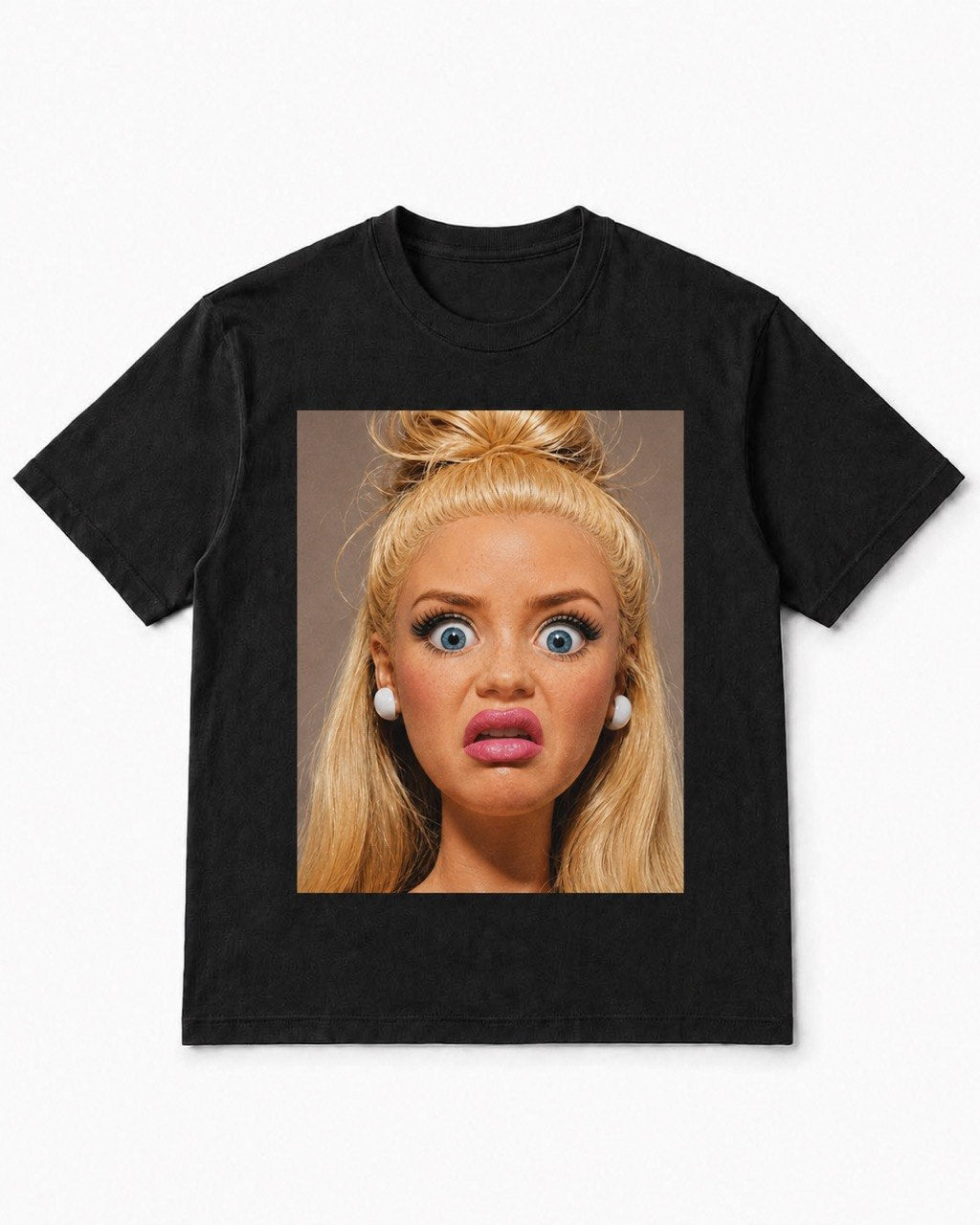 Meme-Puppen-T-Shirt mit lustigem angewidertem Puppenmotiv – 100 % Baumwolle